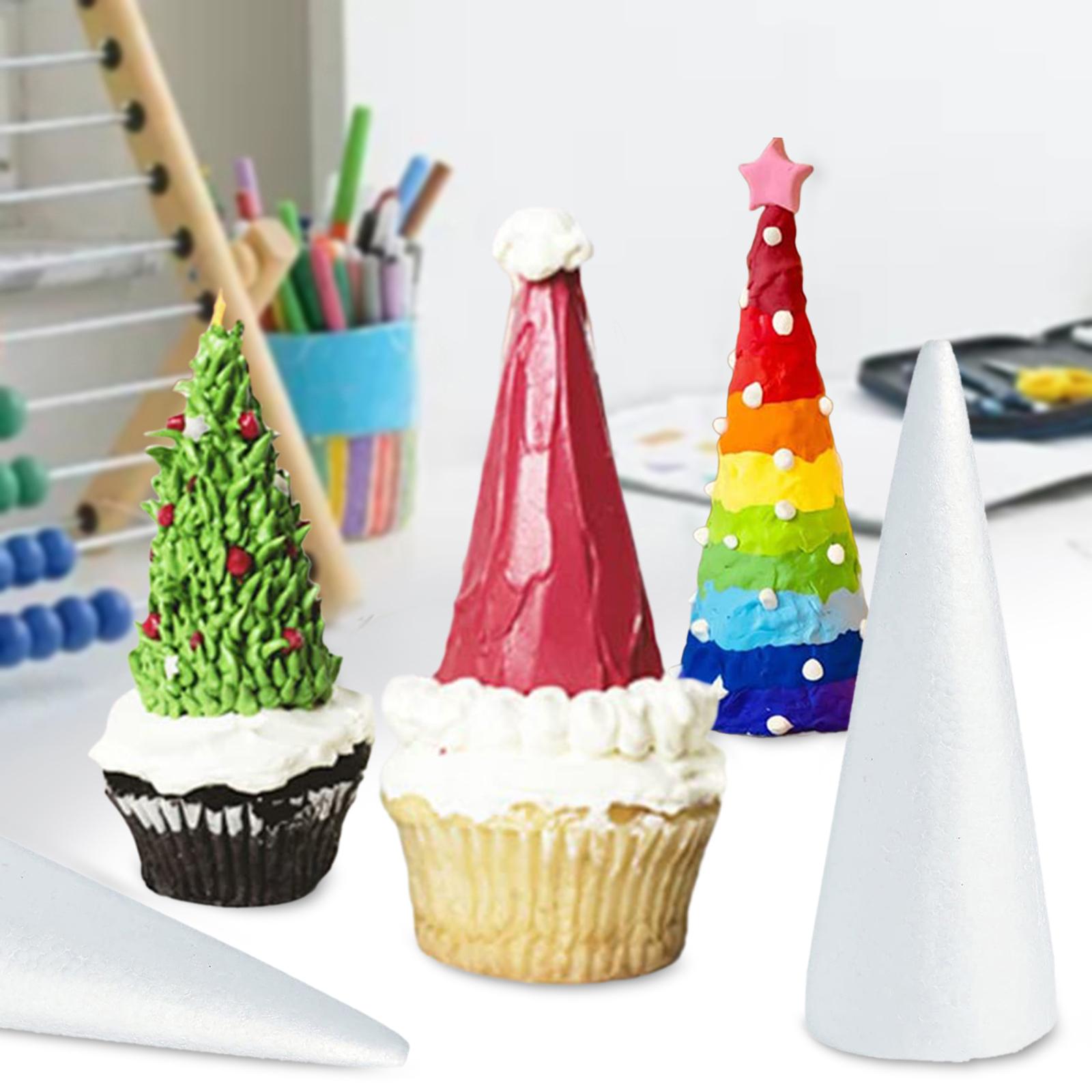 Art Craft For Kids - 30個入りフォームコーン クラフト用 フォームツリーコーン 子供向けプロジェクト 手作りDIYアート クリスマスツリー