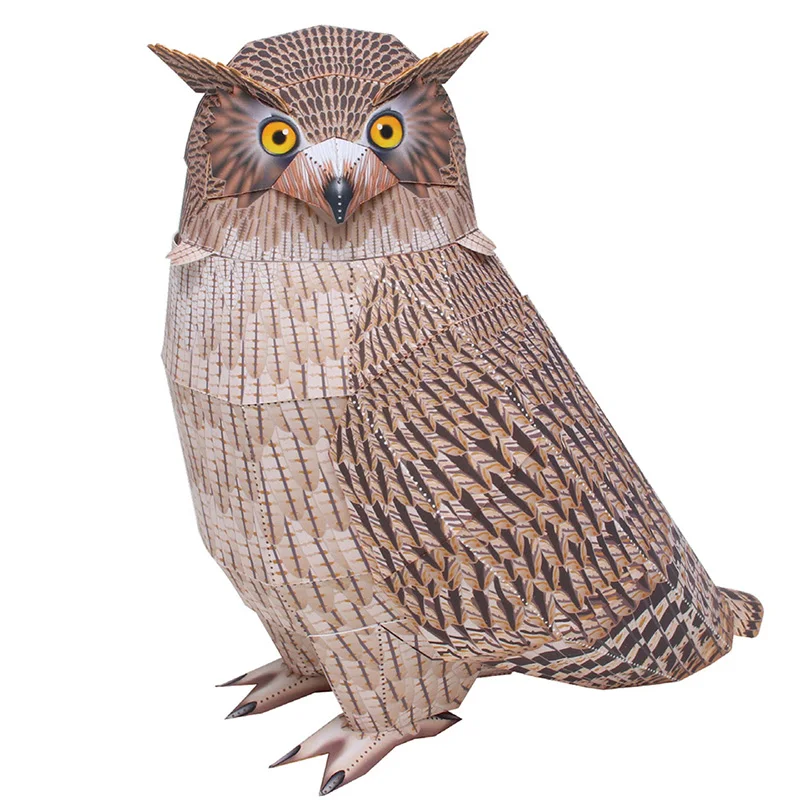 Art Craft With Cardboard - 子供と大人のための3D紙モデルのペーパークラフト、手作りの折り紙アート、鳥の折りたたみ動物、ブラキストンの魚、DIYクラフトおもちゃ、かわいい、QD-111