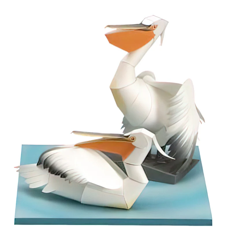 Art Craft With Cardboard - ダルメシアン-ミニ3D折りたたみ紙モデル、ペリカン折り紙アート、ペーパークラフト動物フィギュア、子供と大人、手作りクラフトおもちゃ、QD-275