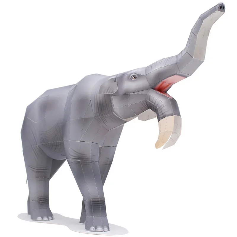 Art Craft With Cardboard - ディノテリウム象折り紙アート折りたたみミニ3D紙モデルペーパークラフト動物フィギュアDIY子供大人手作りクラフトおもちゃQD-227