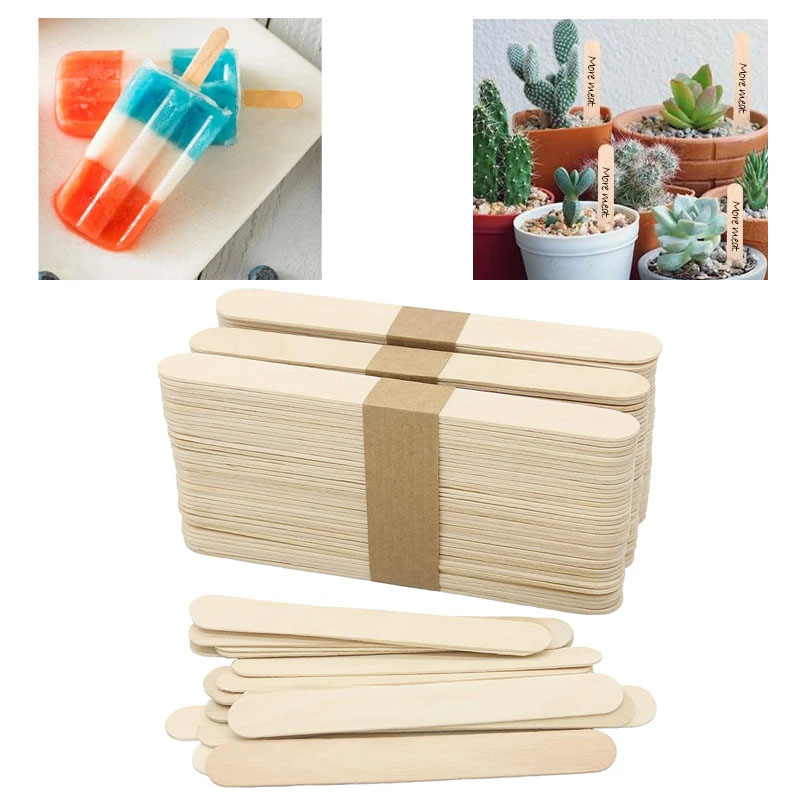 Art Craft With Ice Cream Stick - ﻿ 50/100本入りアイスキャンディースティック 純天然木製 ポップウッド 手芸用 アート