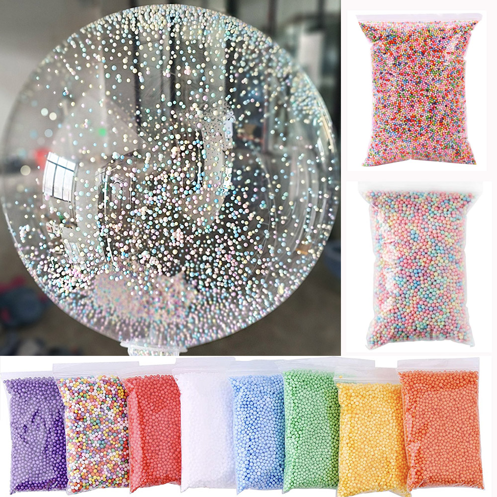 Art Craft Event - 10g/100g、直径2.5～3mmのカラフルな発泡ビーズ。アート、クラフト、パーティーの装飾、ギフトボックス、花瓶、ボボバルーンの詰め物として使用できます。