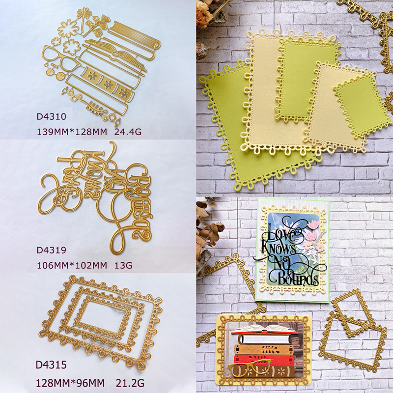 Art Craft Glasses Frames - ブック型メガネ、レース模様のフレーム、アートワード、金属製のカットダイ、DIYスクラップブッキング、カード作り、エンボス加工、ステンシル、ペーパークラフト、アルバム