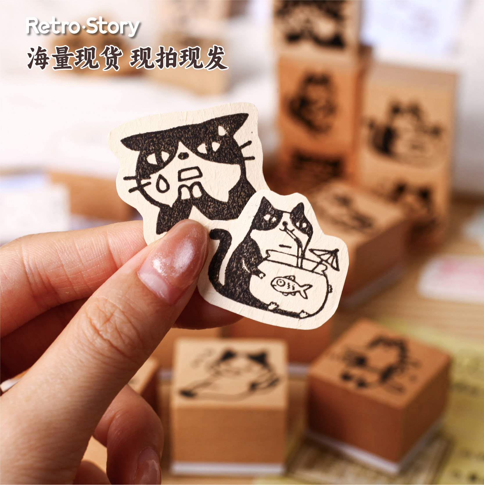 かわいいペットのアルファベット木製ゴムスタンプ、ヴィンテージ - Rubber Stamp Blank のレビューと価格