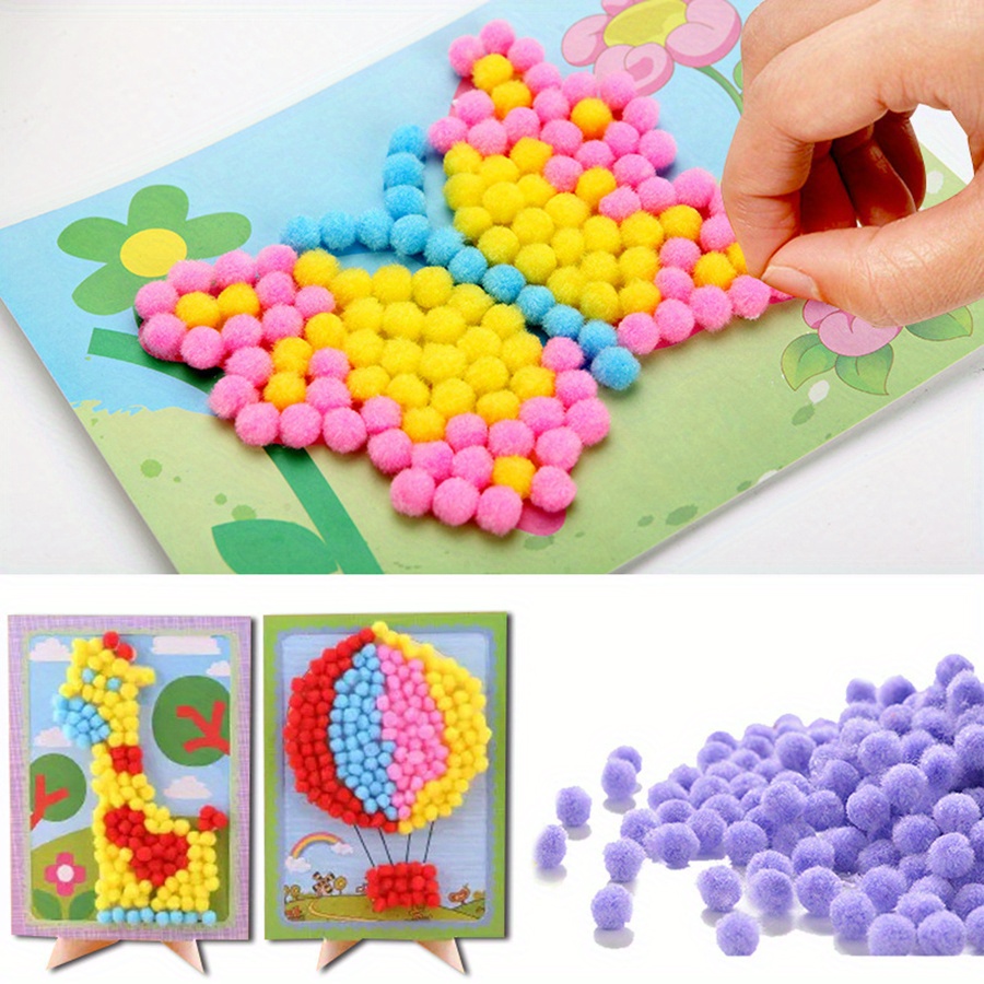 2 個 16 × 21 センチメートルカラフルなポンポン絵画 - Art Craft Painting のレビューと価格