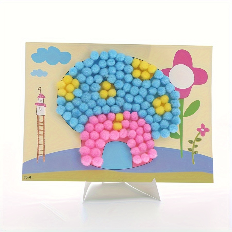 2 個 16 × 21 センチメートルカラフルなポンポン絵画 - Art Craft Painting のレビューと価格
