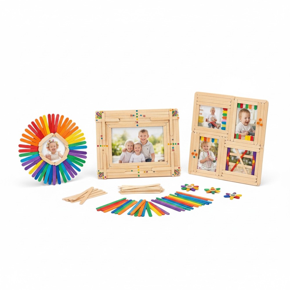50本のカラフルな木製アイスキャンディースティック、アイスク - Art Craft With Ice Cream Stick のレビューと価格