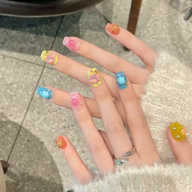 100個のミニカラフルタートルレジンチャーム、フラットバック - Art Craft Painting のレビューと価格