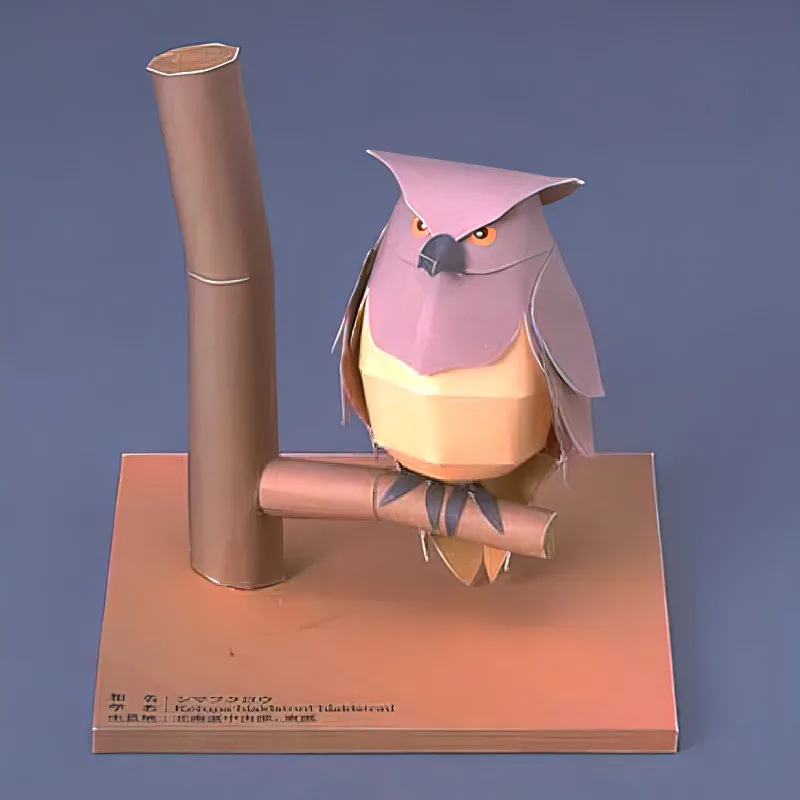 ブラキストンの魚フクロウ折り紙アートミニ3D紙モデル、ペーパ - Art Craft With Cardboard のレビューと価格