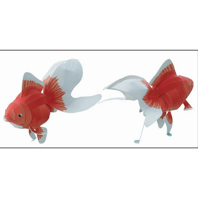 ミニ3D折りたたみ紙モデル、金魚、折り紙アート、ペーパークラ - Art Craft With Cardboard のレビューと価格