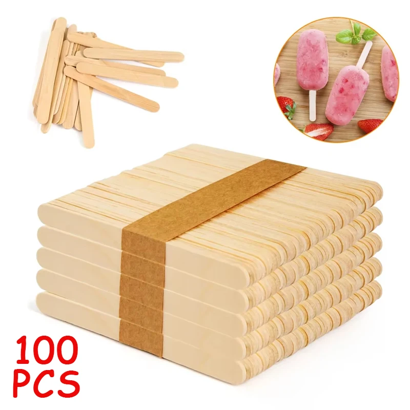100 個アイスクリームアイスキャンデースティック木製スティ - Art Craft With Ice Cream Stick のレビューと価格