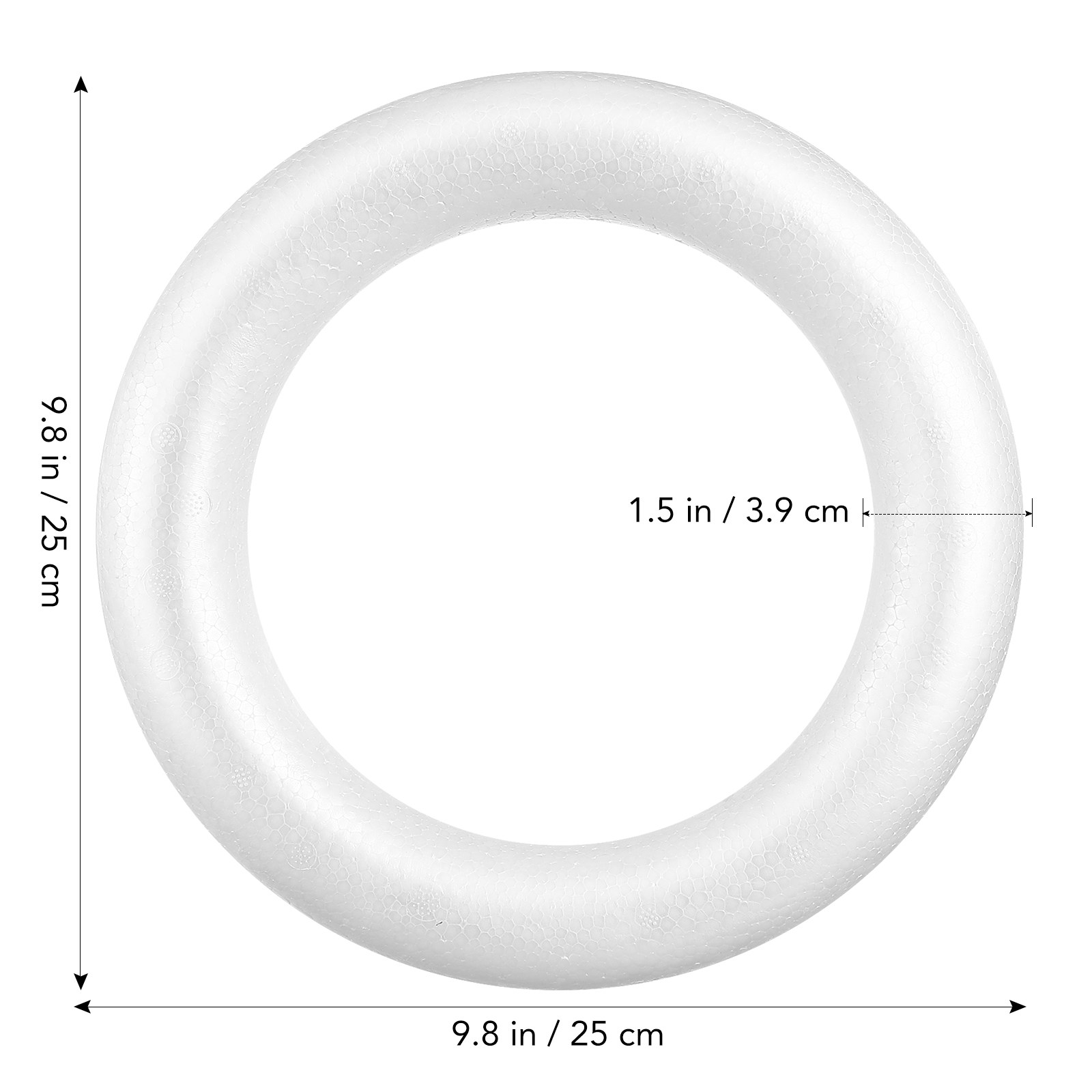 3個入り円形リング DIYクラフト材料 ホワイトフォームリン - Art Craft For Kids のレビューと価格