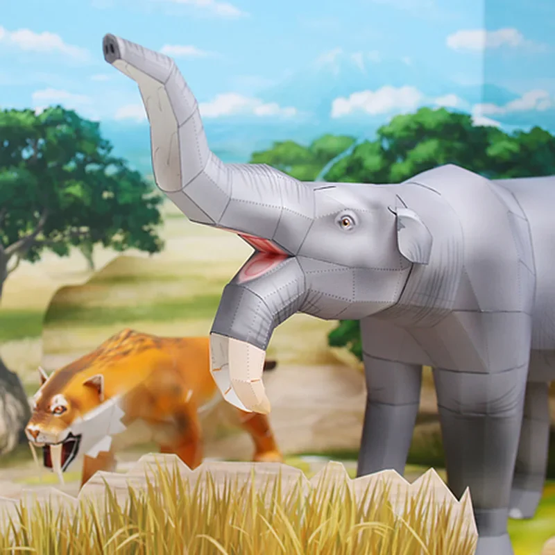 ディノテリウム象折り紙アート折りたたみミニ3D紙モデルペーパ - Art Craft With Cardboard のレビューと価格