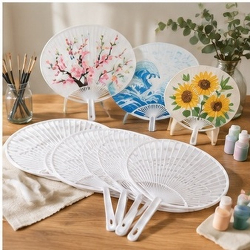 DIY日本扇子用プラスチック製扇骨20個入り。手持ち扇子の製 - Art Craft Event のレビューと価格