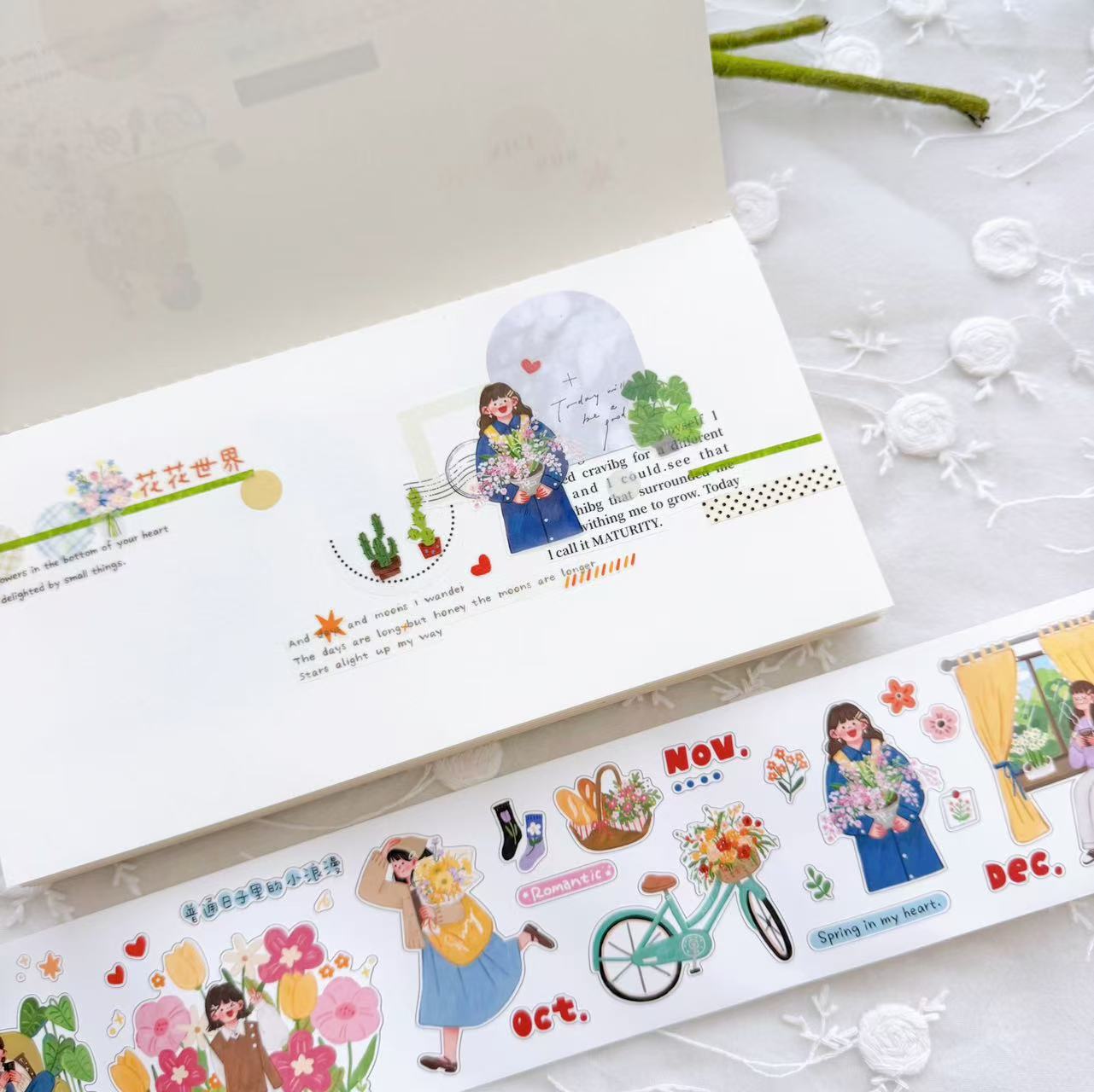 ソイスタジオ ヴィンテージフラワーワールド ガール 和紙テー - Washi Tape Rolls のレビューと価格
