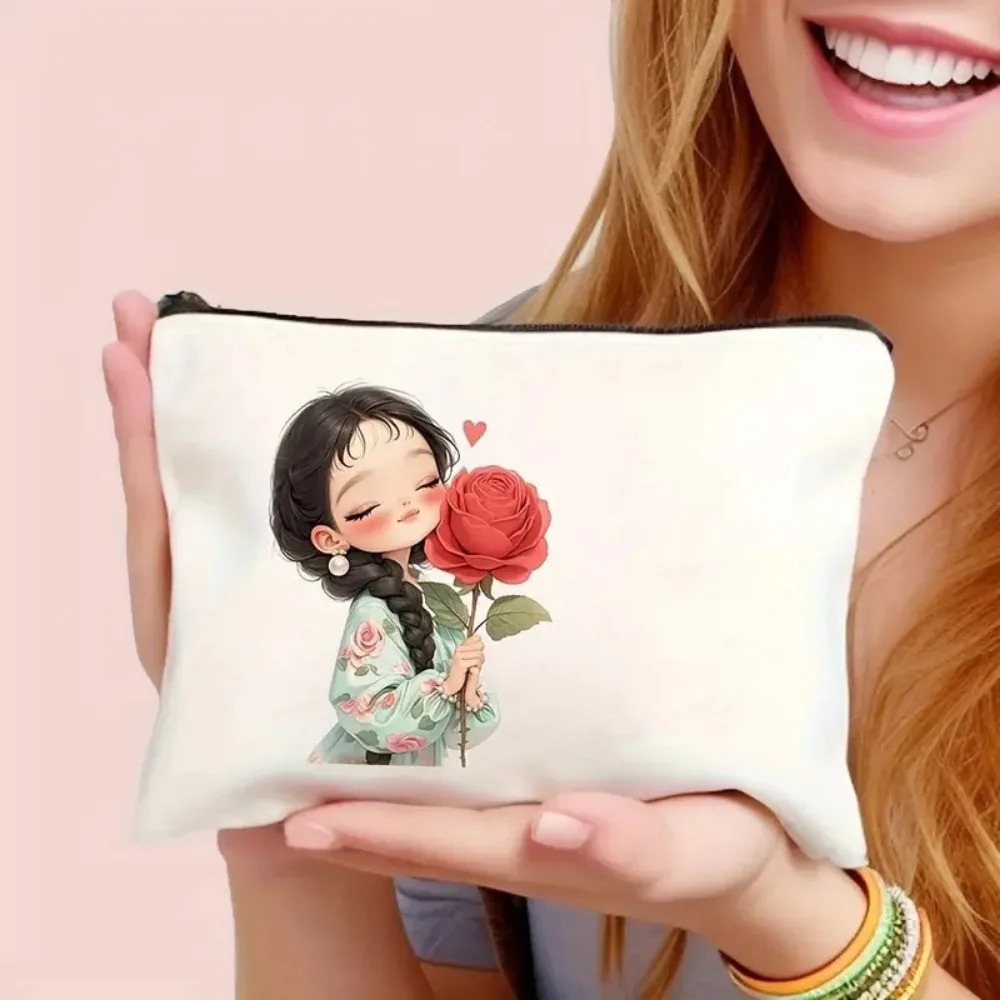 ヴィンテージシックな化粧バッグ ジッパー開閉 大容量 女の子 - Art Craft Bag のレビューと価格