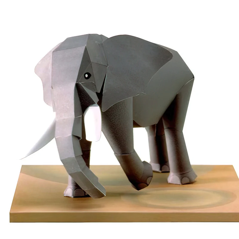 アフリカの象の折り紙,3Dペーパーモデル,ペーパークラフト, - Art Craft With Cardboard のレビューと価格