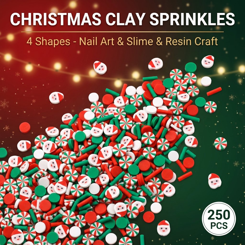 250個入り クリスマス ポリマークレイ スプリンクル サン - Art Craft Event のレビューと価格