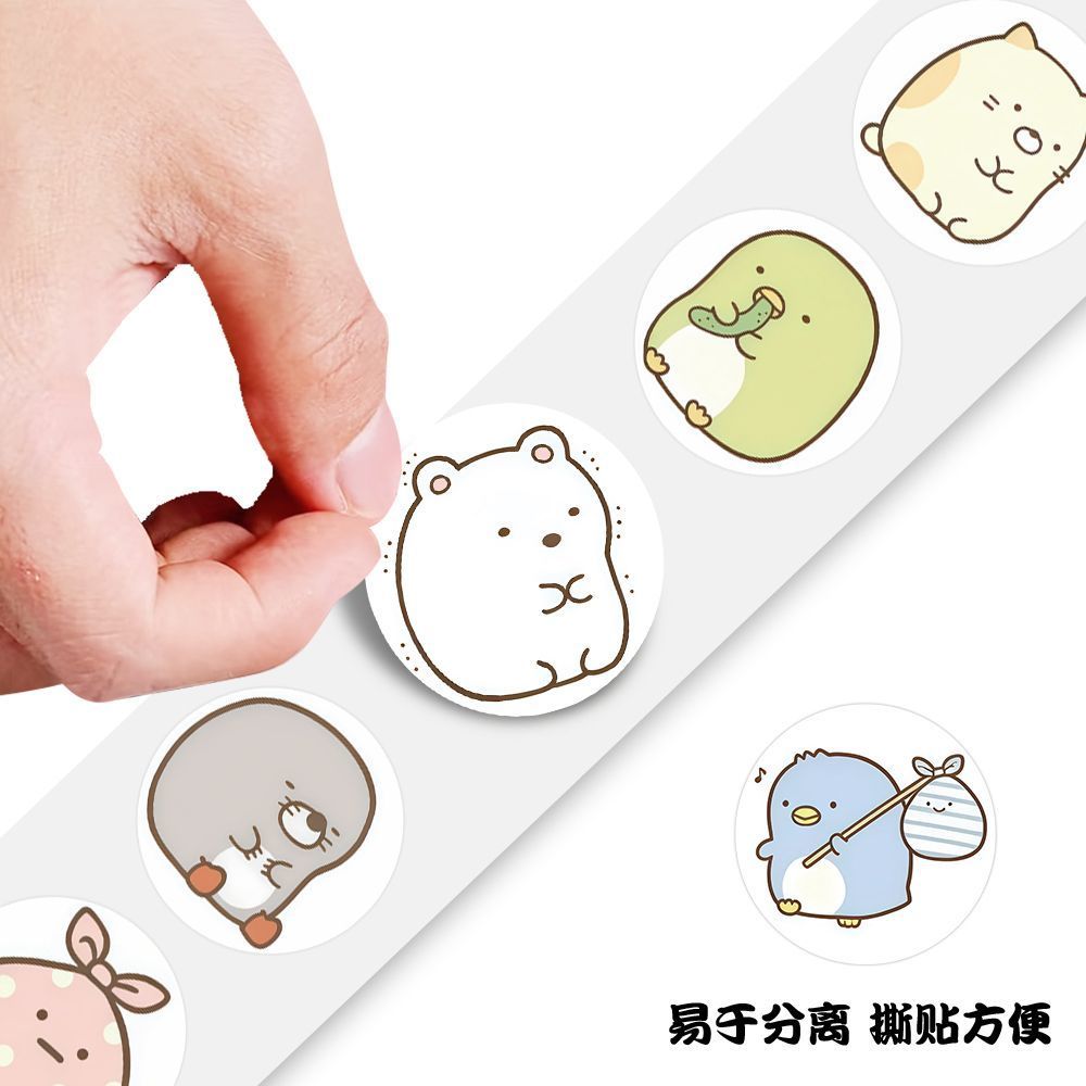 すみっコぐらし ステッカーロール 1500個入り かわいい角 - Washi Tape Rolls のレビューと価格