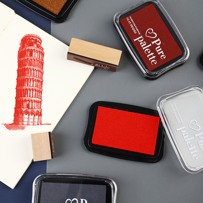 12 色大型ヴィンテージスタンプ台 DIY 工芸品スクラップ - Rubber Stamp Blank のレビューと価格