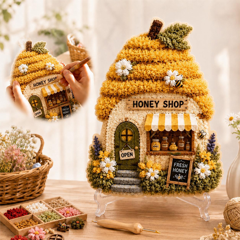 3Dマッシュルームハウス ポケアート DIYキット 布製パン - Art Craft Kits のレビューと価格
