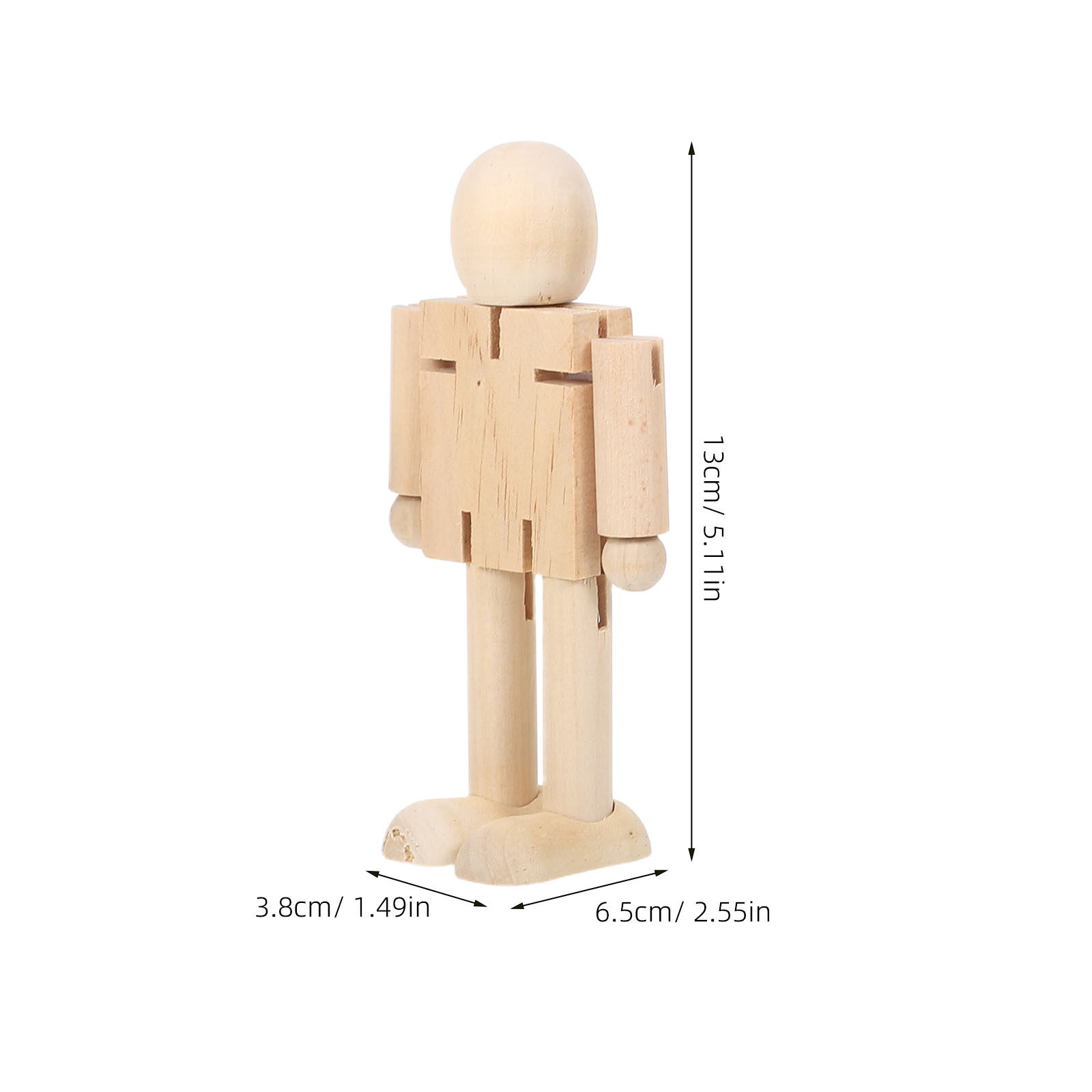 未塗装の木製ロボットパーツ4個入り。可動関節付き。DIYペイ - Art Craft For Kindergarten のレビューと価格