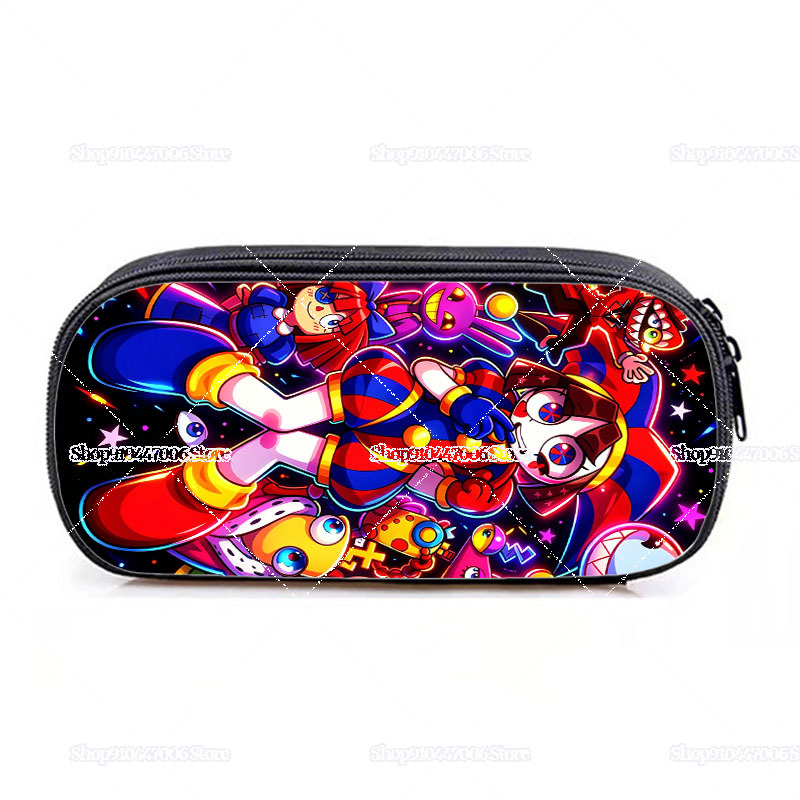 漫画アニメアメージングサーカスパターンプリントペンバッグポム - Art Craft Bag のレビューと価格