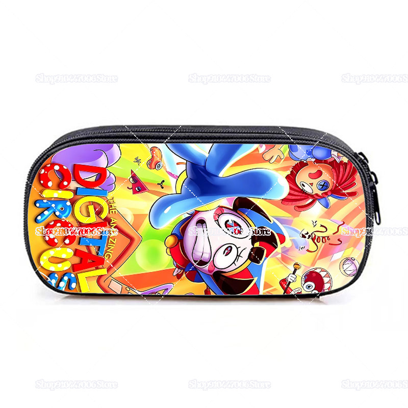 漫画アニメアメージングサーカスパターンプリントペンバッグポム - Art Craft Bag のレビューと価格