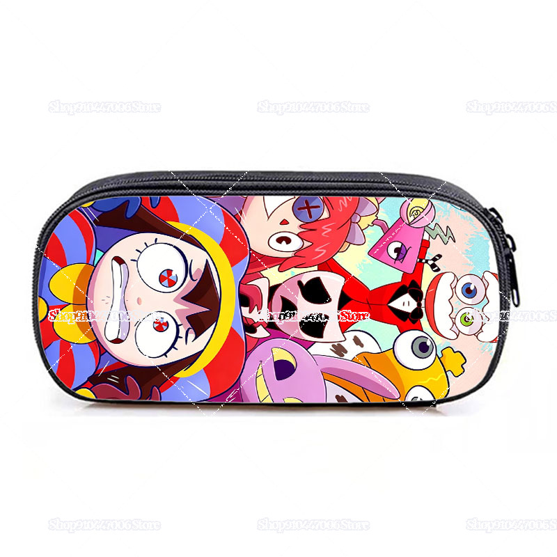漫画アニメアメージングサーカスパターンプリントペンバッグポム - Art Craft Bag のレビューと価格