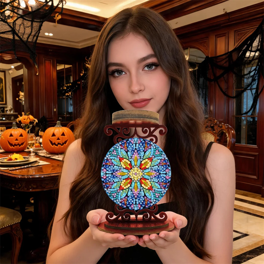 花の形をしたキャンドルホルダー、ハロウィーンのギフト、ダイヤ - Art Craft Kits のレビューと価格