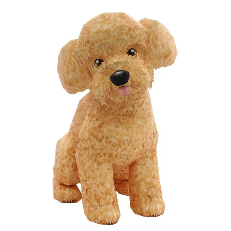 ミニ3Dペーパーモデルペーパークラフト動物、プードル犬、折り - Art Craft With Cardboard のレビューと価格