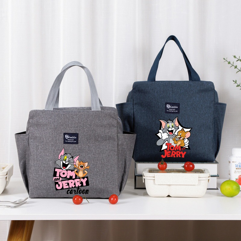 トムとジェリー大容量ランチバッグ漫画アニメパターンプリントハ - Art Craft Bag のレビューと価格