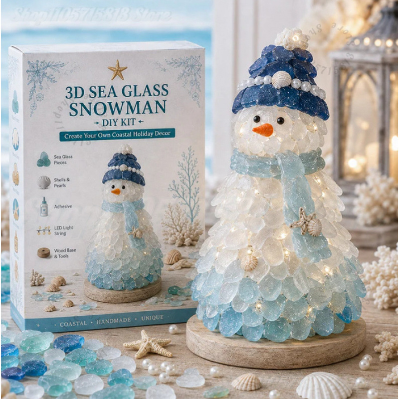 LEDライト付きのクリスマスDIYシーグラスクラフトキット。 - Art Craft Kits のレビューと価格