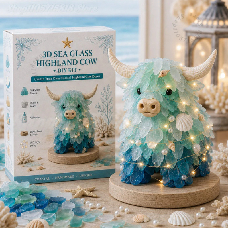 LEDライト付きのクリスマスDIYシーグラスクラフトキット。 - Art Craft Kits のレビューと価格