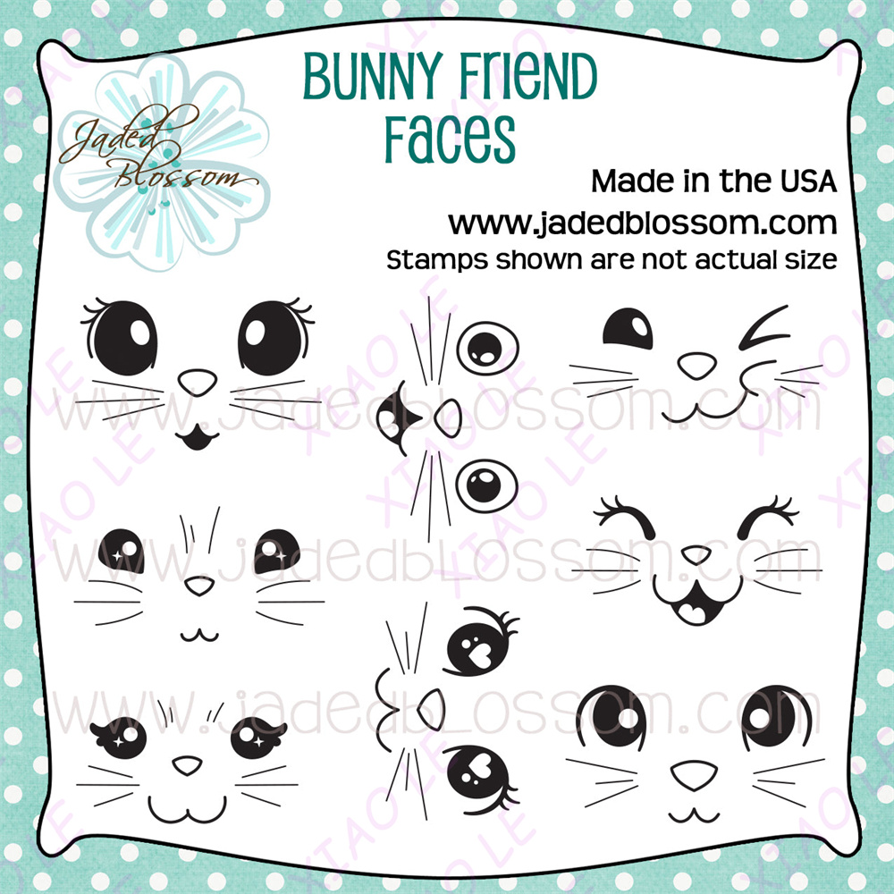 Jaded Blossom Faces スタンプ シリコーン - Rubber Stamp Blank のレビューと価格