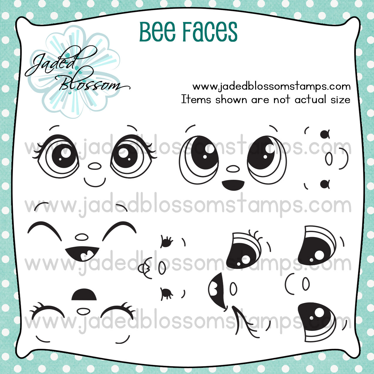Jaded Blossom Faces スタンプ シリコーン - Rubber Stamp Blank のレビューと価格