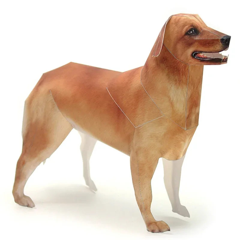 ゴールデンレトリバー犬紙モデルリアルな動物ミニ折り紙アートか - Art Craft With Cardboard のレビューと価格