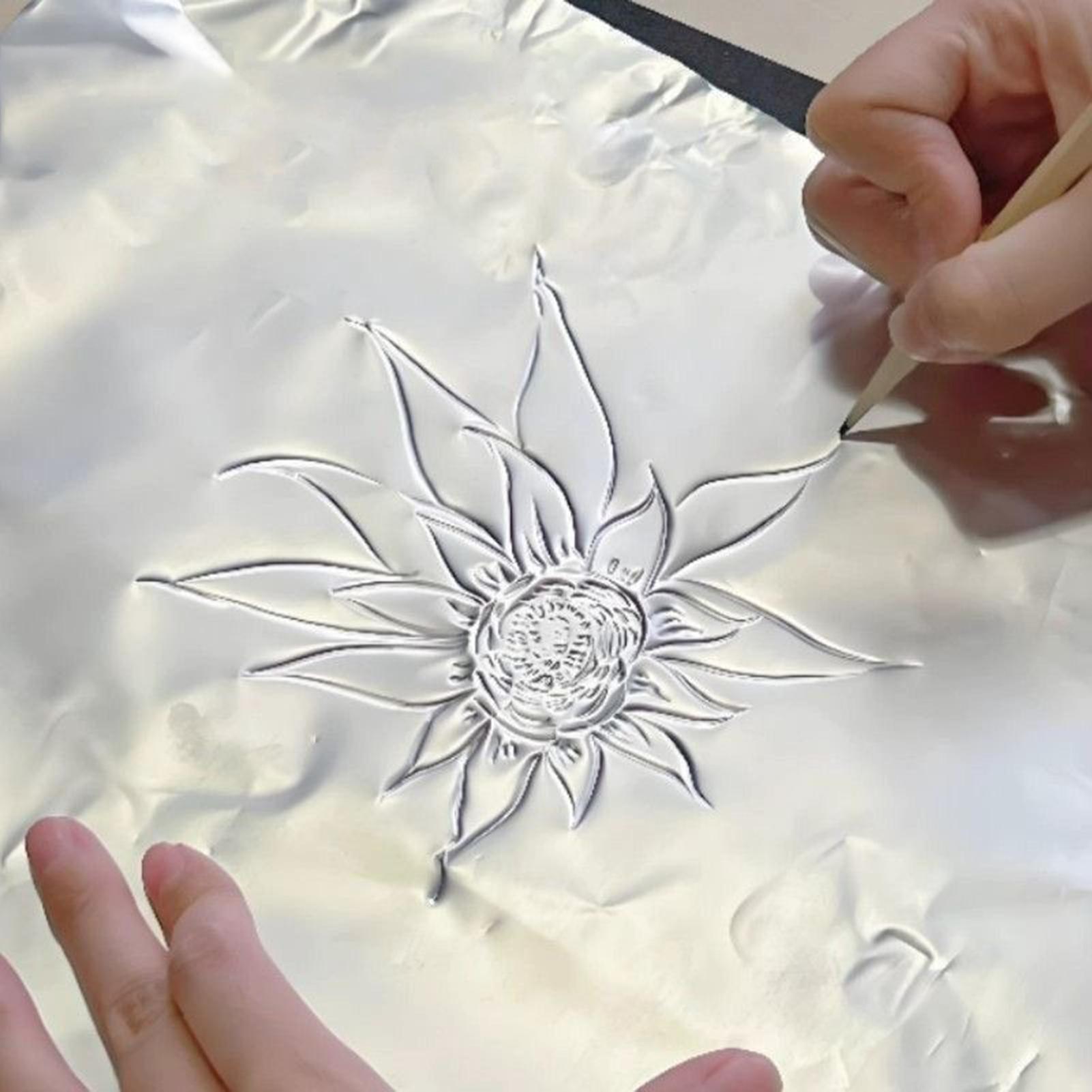 工芸用箔紙 100 枚光沢のあるアルミニウム金属箔紙アートプ - Art Craft Painting のレビューと価格