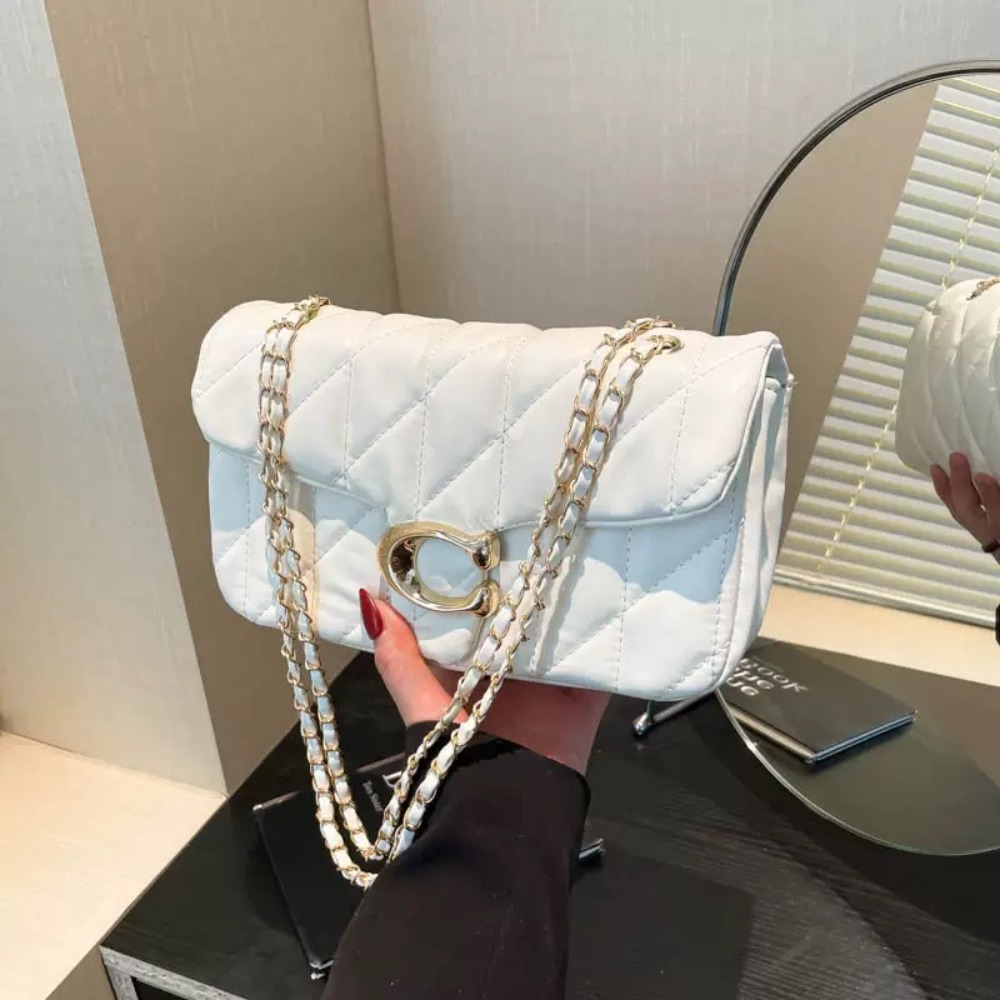 高品質ブラックダイヤモンド柄チェーンバッグ クロスボディメッ - Art Craft Bag のレビューと価格