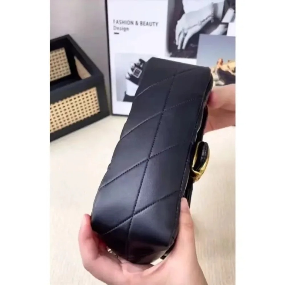 高品質ブラックダイヤモンド柄チェーンバッグ クロスボディメッ - Art Craft Bag のレビューと価格