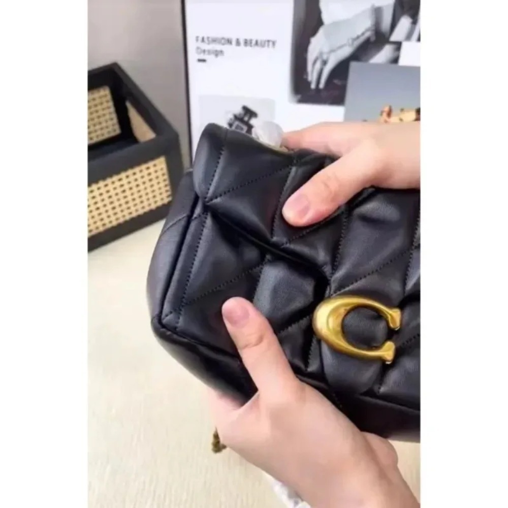 高品質ブラックダイヤモンド柄チェーンバッグ クロスボディメッ - Art Craft Bag のレビューと価格