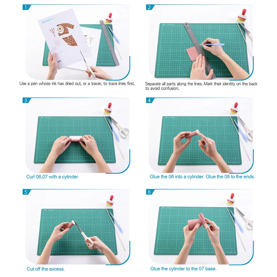 ミニ3D折りたたみ紙モデル,小さなフクロウ,折り紙アート,ペ - Art Craft With Cardboard のレビューと価格