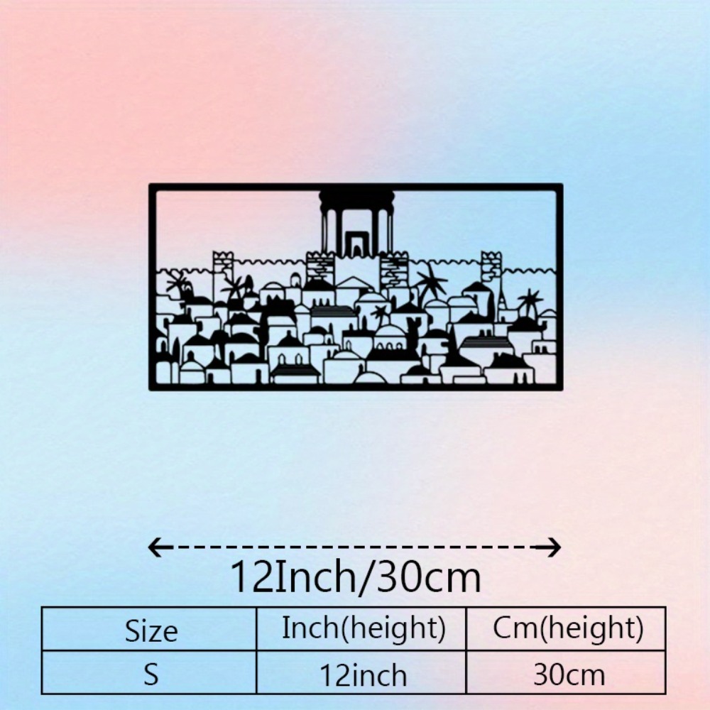 CIFBUY 金属製ウォールアート エルサレム壁画像 ユダヤ - Art & Craft Teacher のレビューと価格