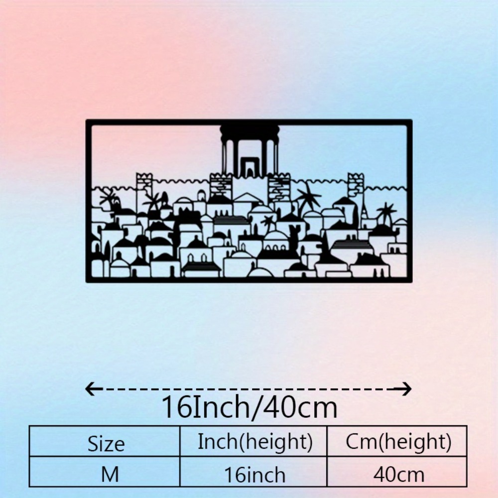CIFBUY 金属製ウォールアート エルサレム壁画像 ユダヤ - Art & Craft Teacher のレビューと価格