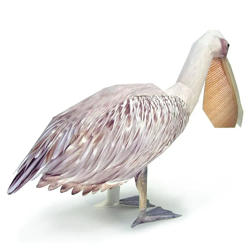 グレートホワイトペリカン鳥紙モデルリアルな動物ミニ折り紙アー - Art Craft With Cardboard のレビューと価格